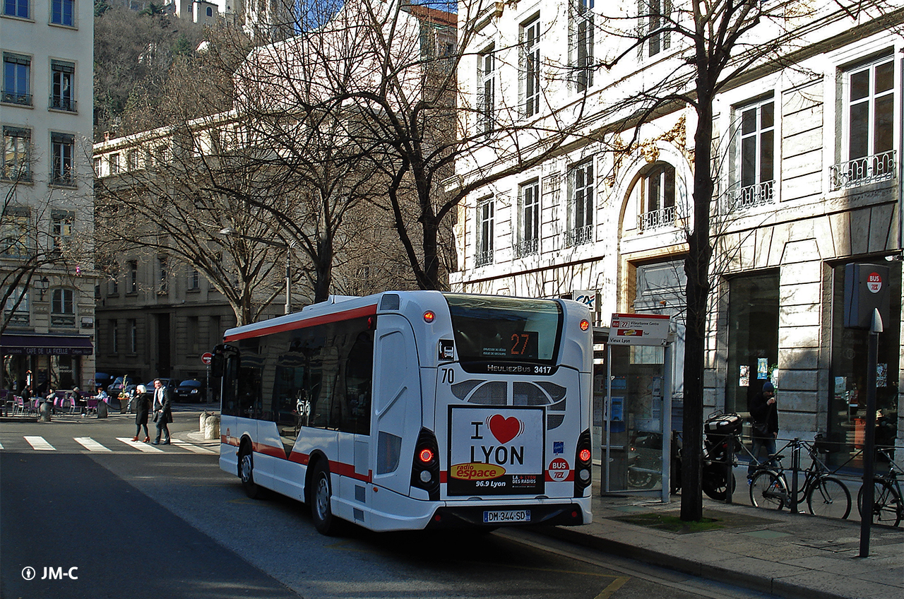 Le GX317 n° 3417 au terminus Vieux-Lyon le 19/02/2015