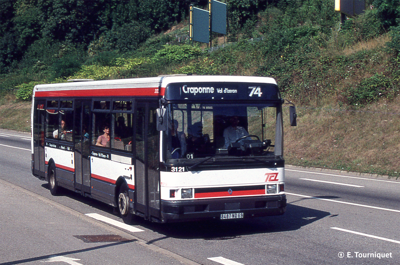 Le R312 n° 3121 bouevard des Hespérides en août 1995