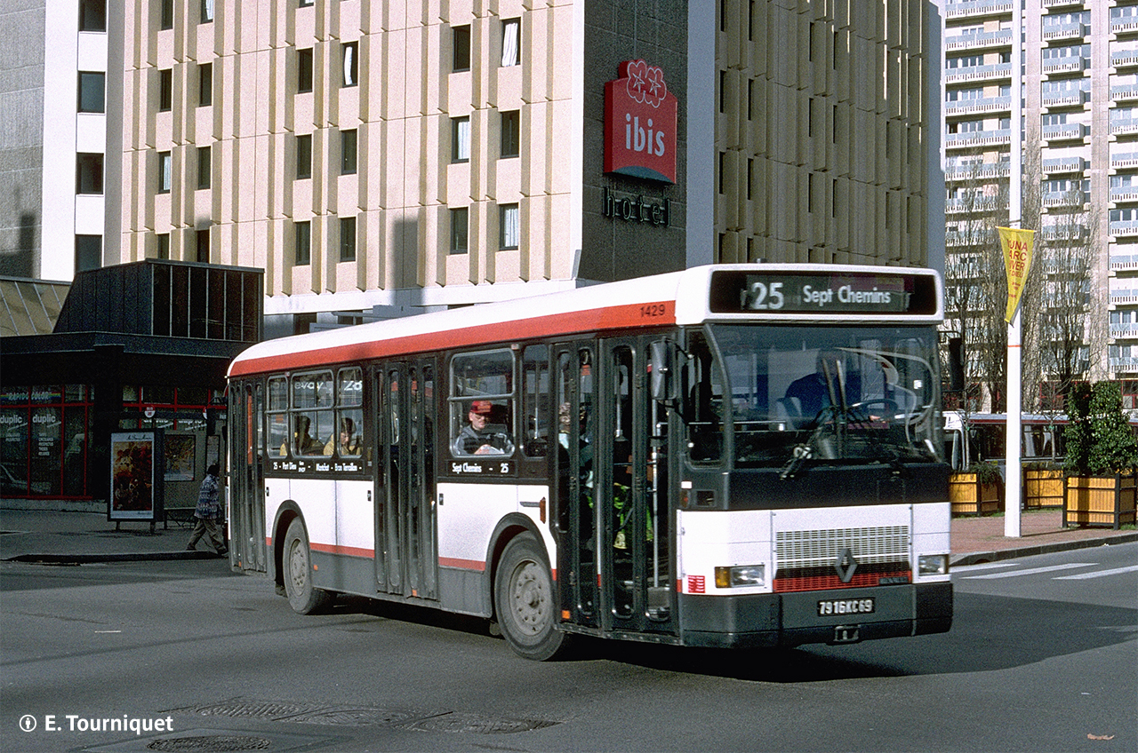 Le SC10R n° 1429 à Part-Dieu Renaudel en janvier 1996