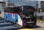 Le 132 d'iDBUS est vu sur la ligne pour Milan lorsqu'il quitte la gare de Lyon-Perrache. Juillet 2014.
