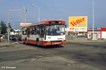 Le PR100 PA repeint n° 2762 au carrefour avec le chemin Petit, après le centre commercial, en juin 1987