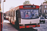 Le PR100 MI suburbain n° 3816 au terminus de dépose de Neuville le 06/05/1991