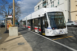 Le lighTram 19 n° 4921 au terminus (non électrifié) de la place Kimmerling le 02/03/2026