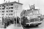 Inauguration de la ligne 41 le 14/09/1957 avec le R4211 n° 1657 au terminus de Montessuy Calmette