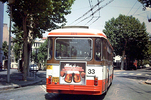Le SC10U LS repeint n° 2370 à l'entrée de la rue Boussange en juillet 1982