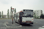 Le SC10R n° 1456 au terminus de Décines-Réservoir par temps gris en septembre 1991