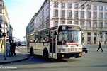 Un midibus Van Hool AU138 place Le Viste en janvier 1983, en test pour remplacer les VBH85
