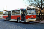 Le LBM11 n° 666 de la CFIT (Cars Lyonnais) en régulation à Perrache en février 1982